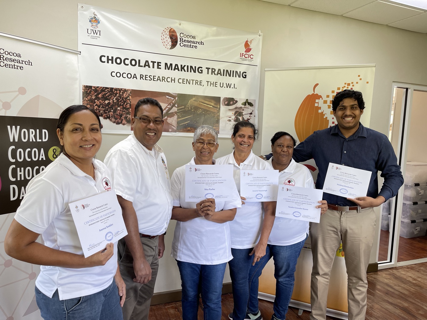 Group photo at the Chocolate Making Training certificate ceremony