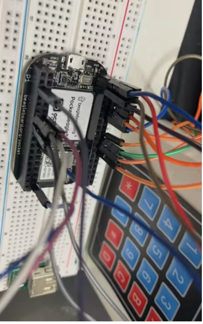 Breadboard wiring with the PocketBeagle and Grove keypad