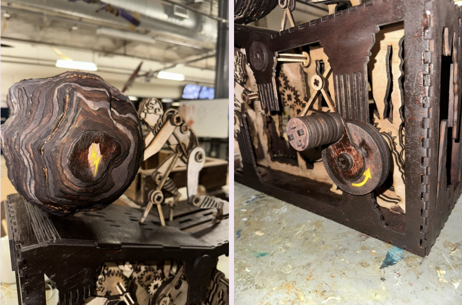 Two angles of the finished Sisyphus automaton